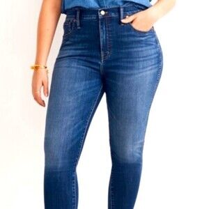 NWT Madewell Tall 10 inch High-Rise Skinny Jeans in Lanette Wash Size 37